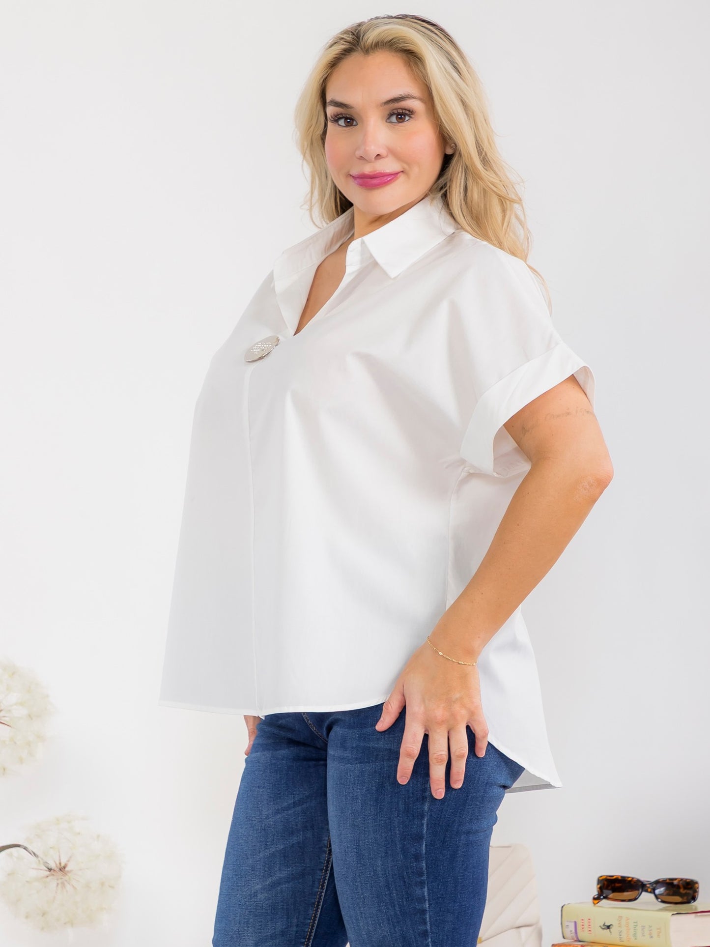 Pearl Grace Collared Blouse