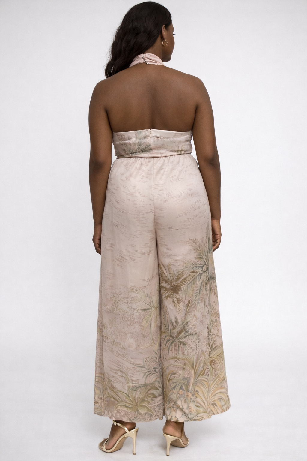 Tropical Blush Halter Jumpsuit