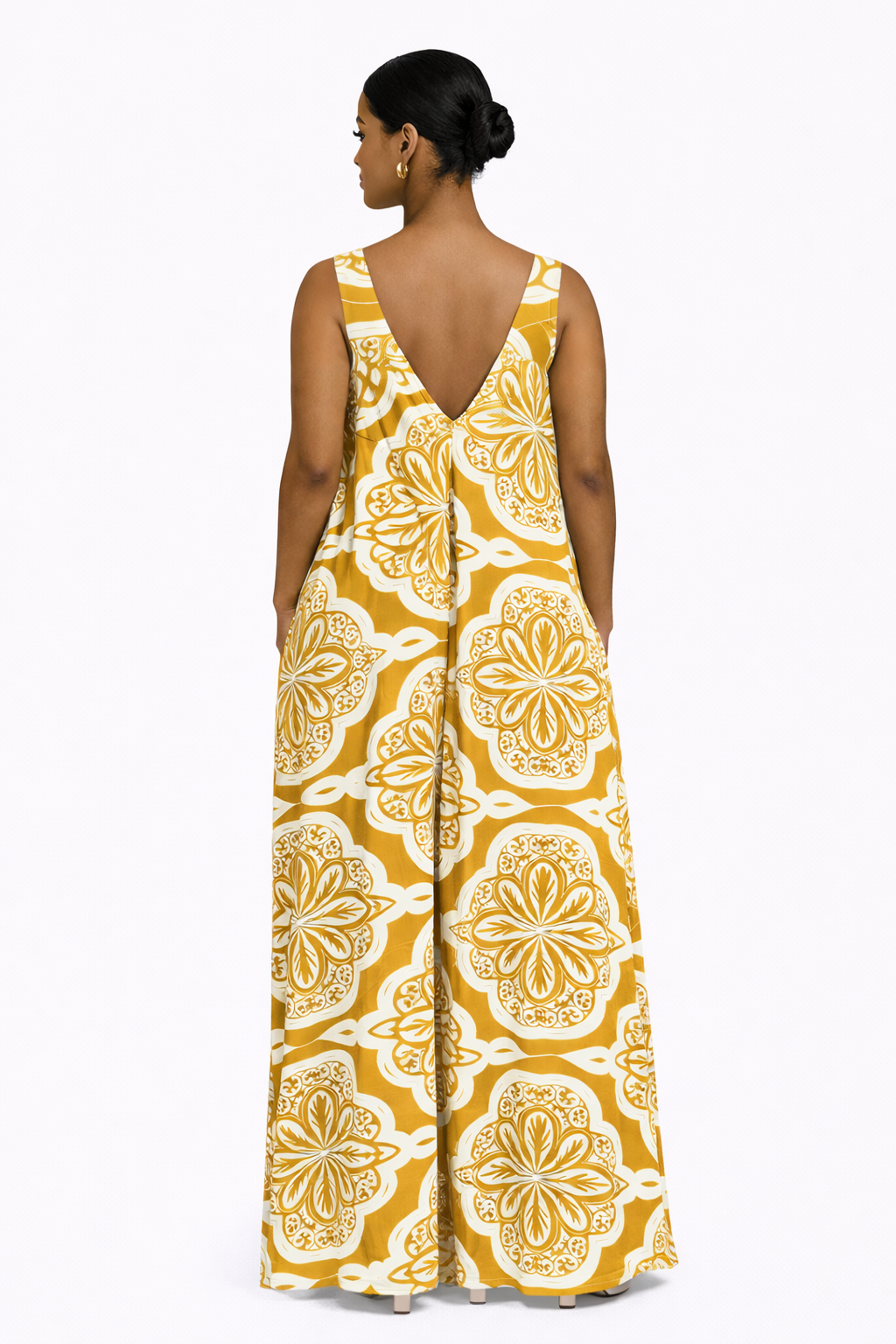 Island Chic Mustard Print Jumper