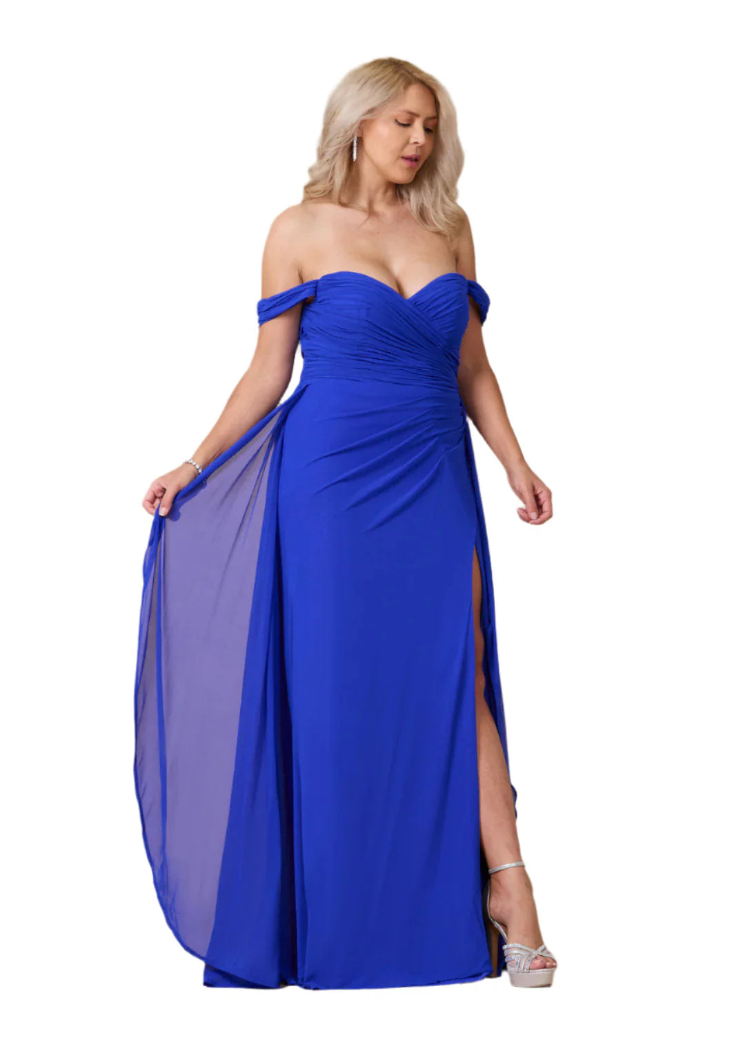 Off Shoulder Full-Length Formal Gown Evening Dress