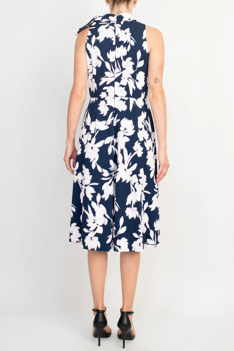Floral Print Cotton Midi Dress