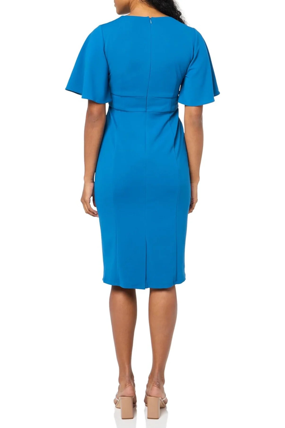 Maggy London Flutter Sleeve V-Neck Sheath Dress