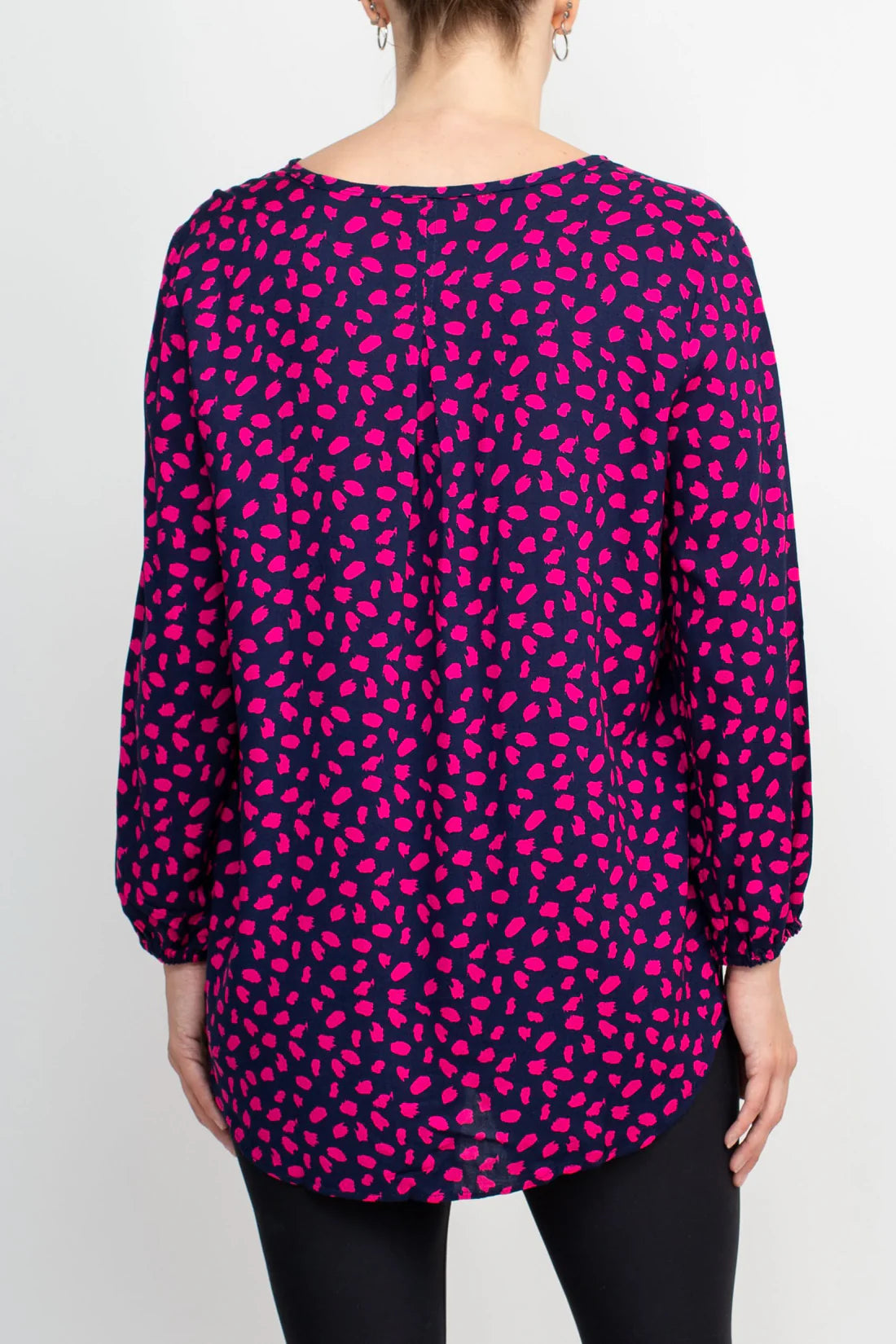 V- Neck 3/4 Sleeves with Elastic Hems TOP