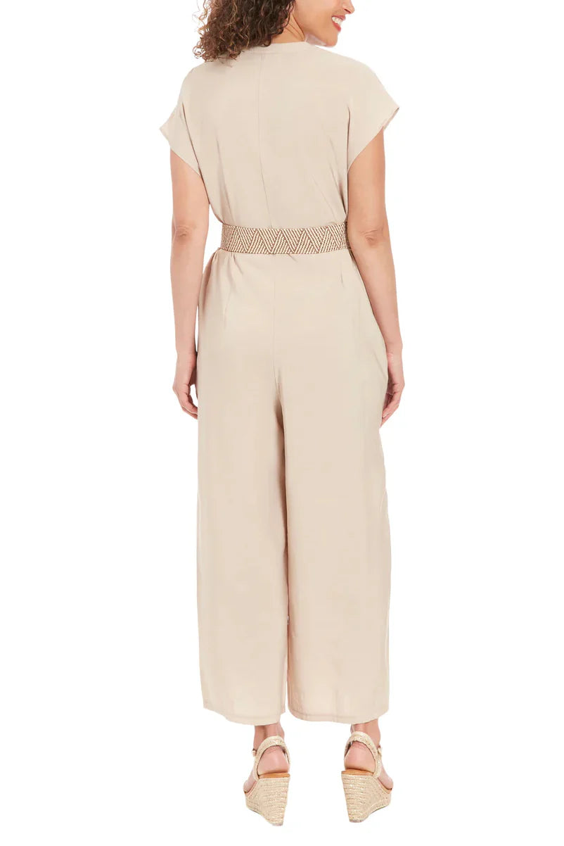 Belted Wide Leg Jumpsuit