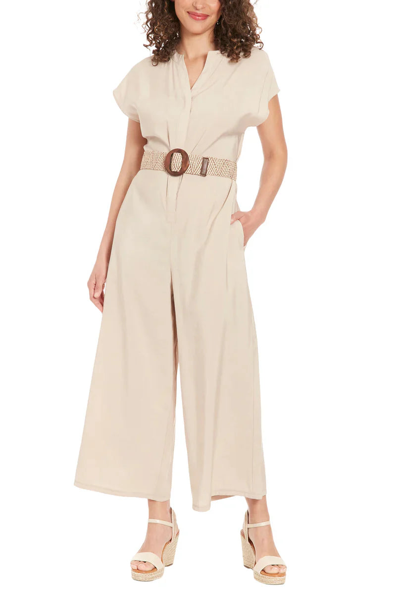 Belted Wide Leg Jumpsuit