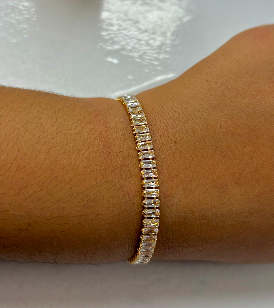 18K Gold Non-Tarnish Glam CZ Bracelet