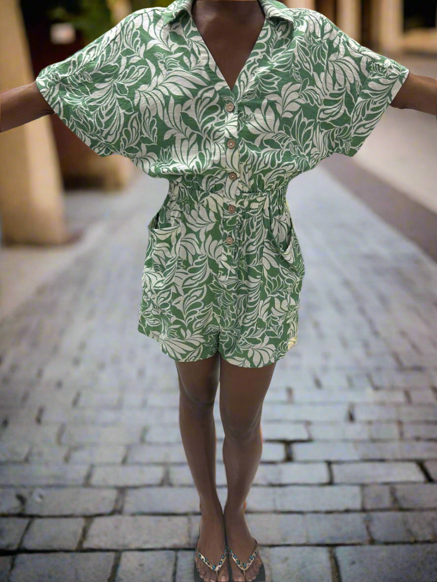 Button Front Romper