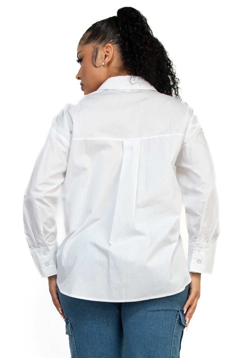 Oversize Basic Collared Shirt