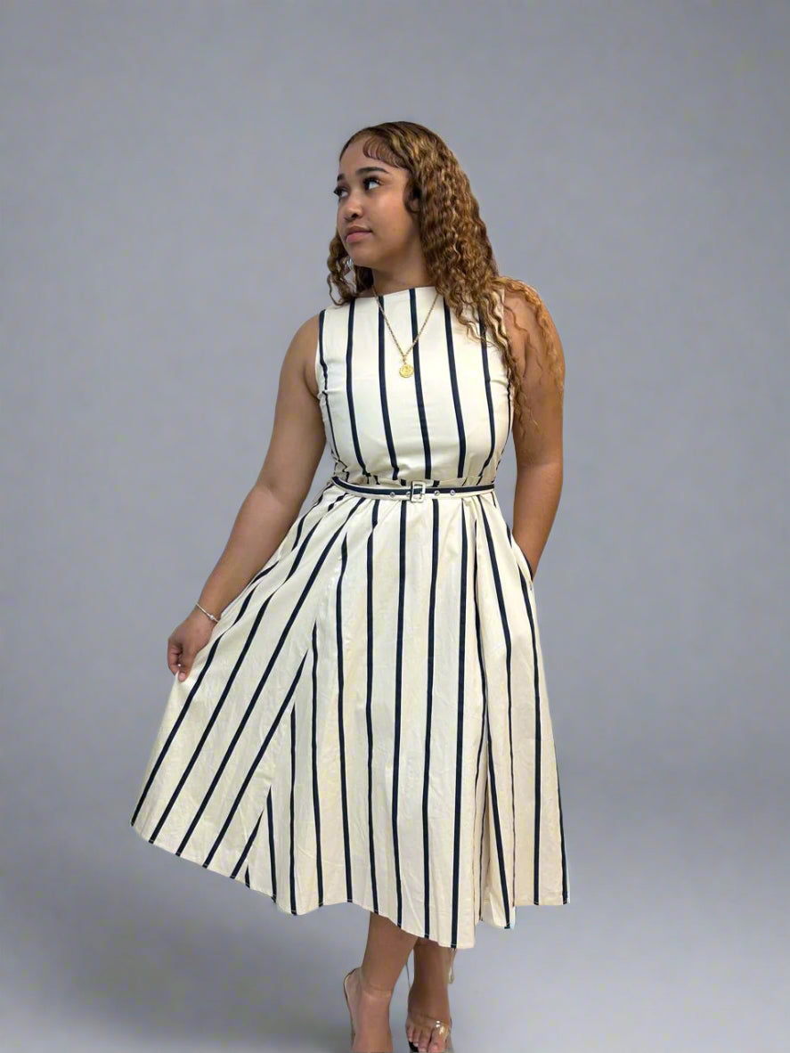 Navy Stripe Dress