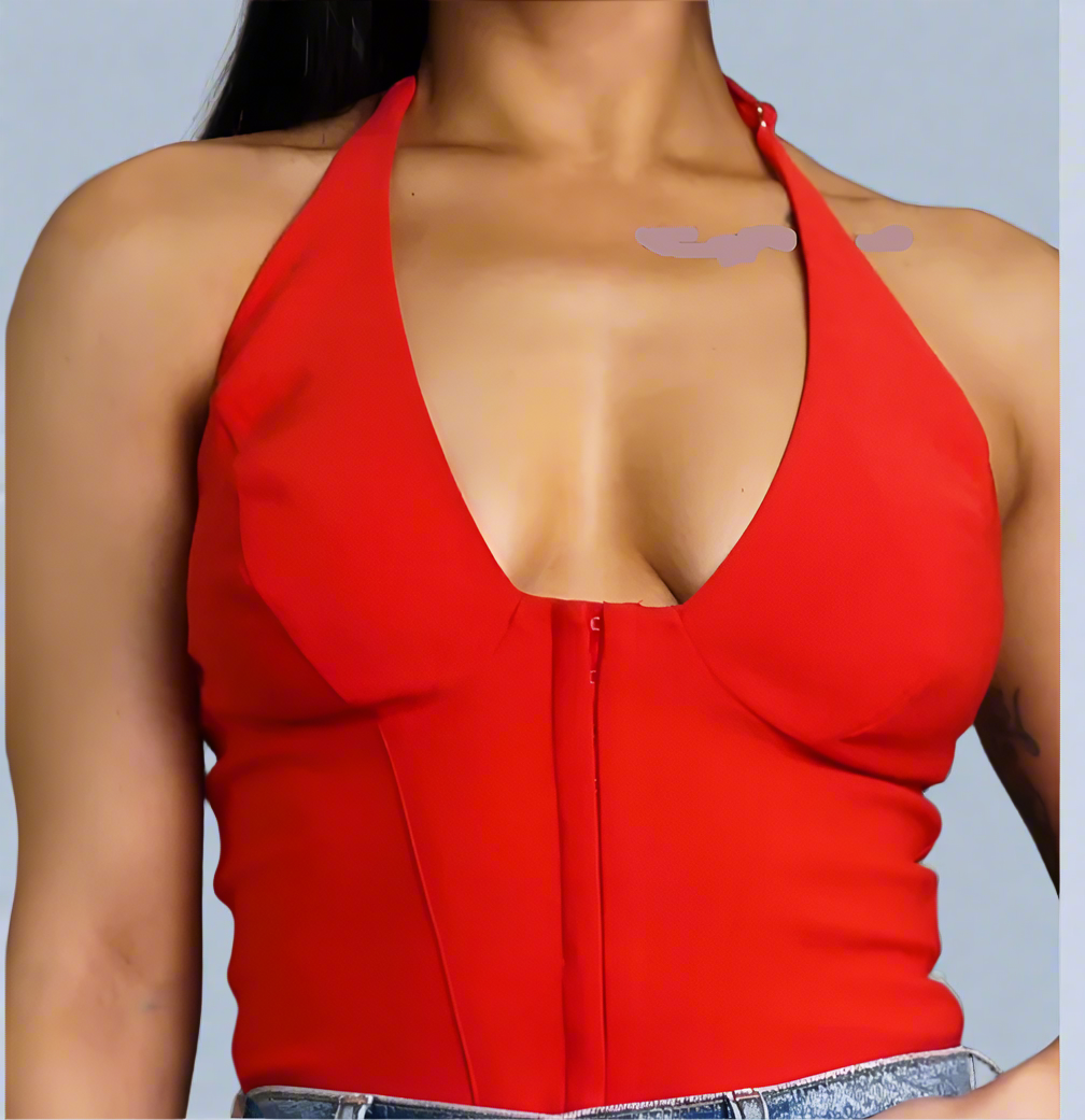 Back Out Sleeveless Top