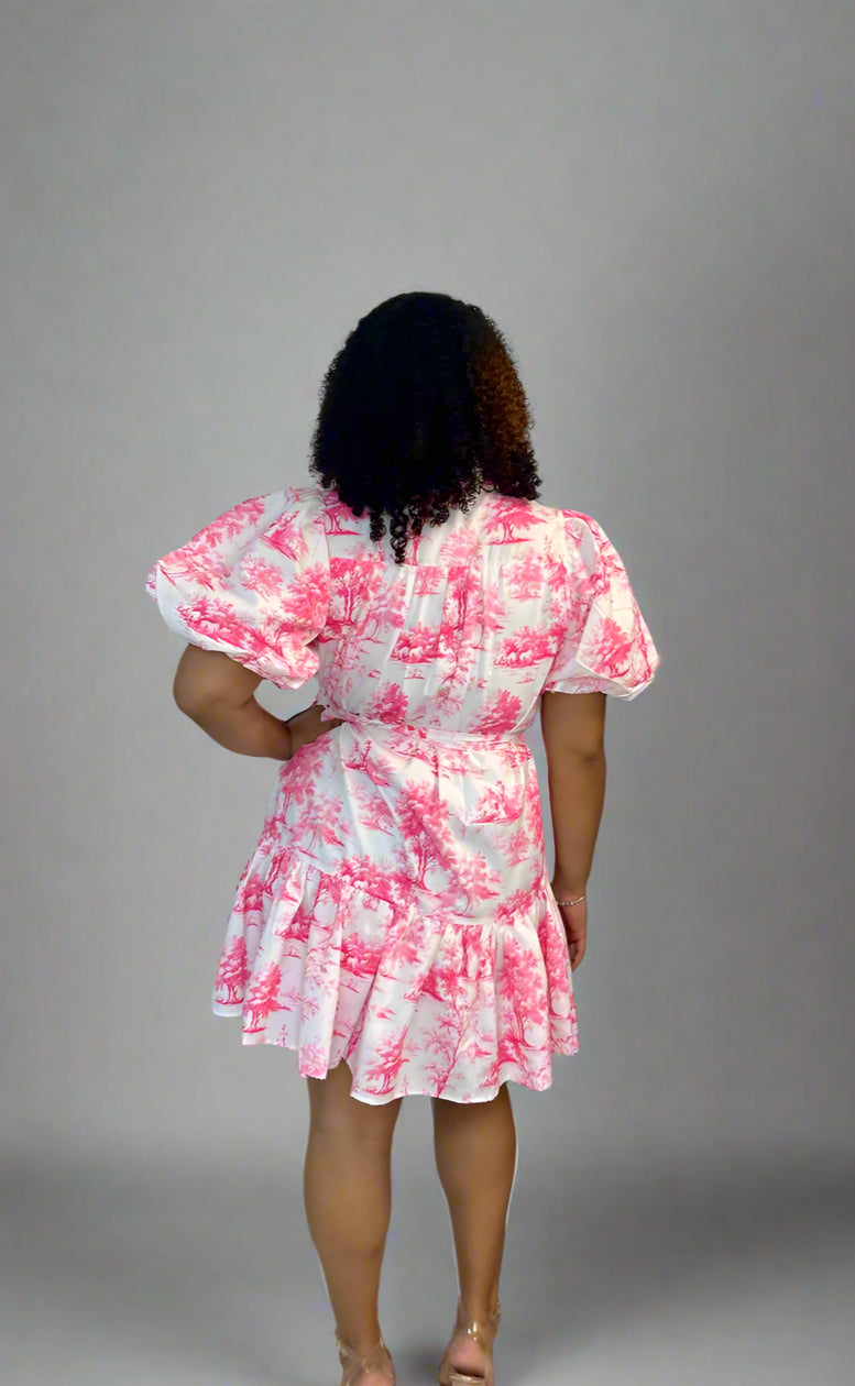 Bubble sleeve dress
