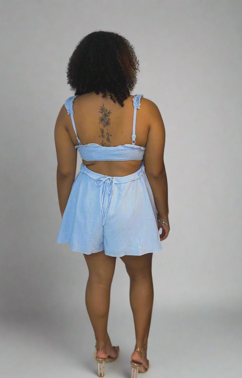 Fringe front romper