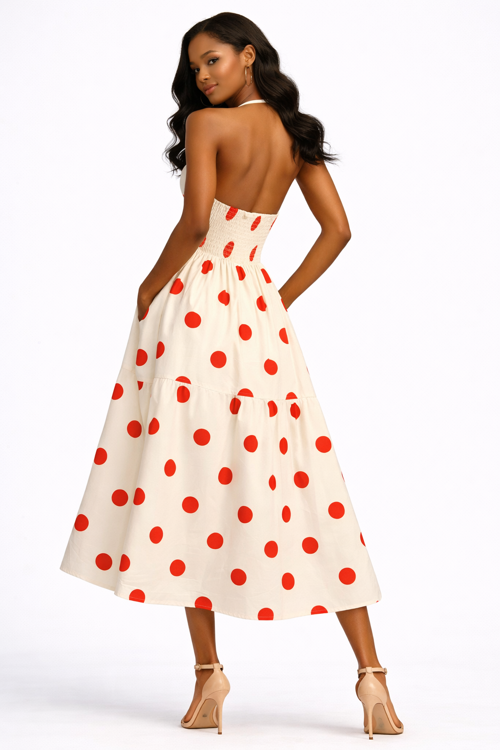 Scarlet Dot Halter Dress