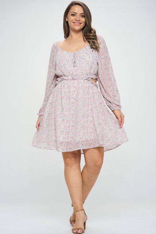 Blushing Meadow Cutout Mini Dress