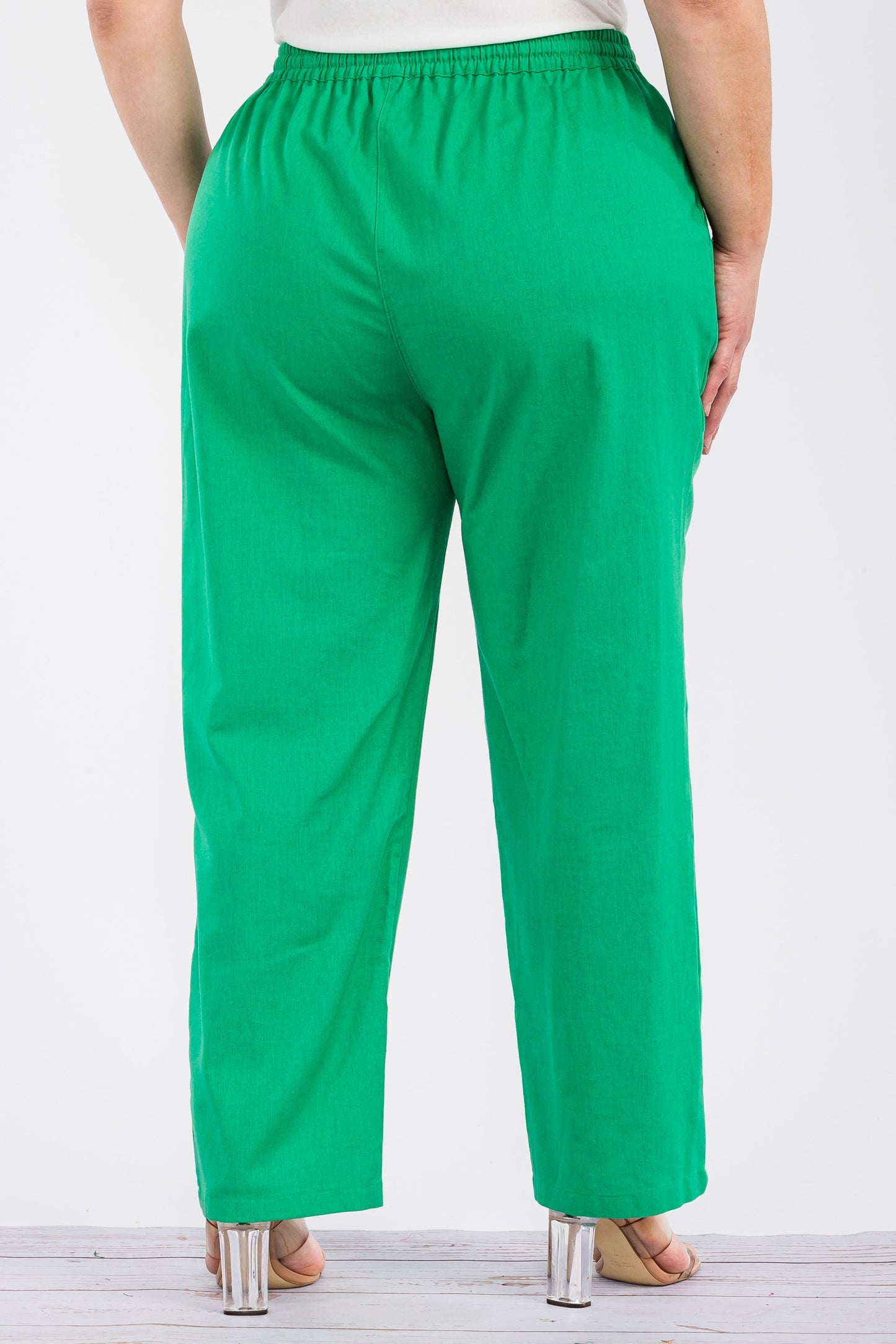 Emerald Ease Linen Trousers