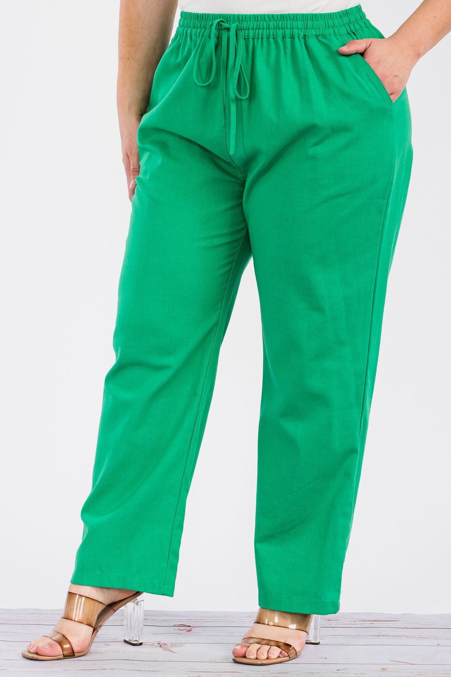 Emerald Ease Linen Trousers