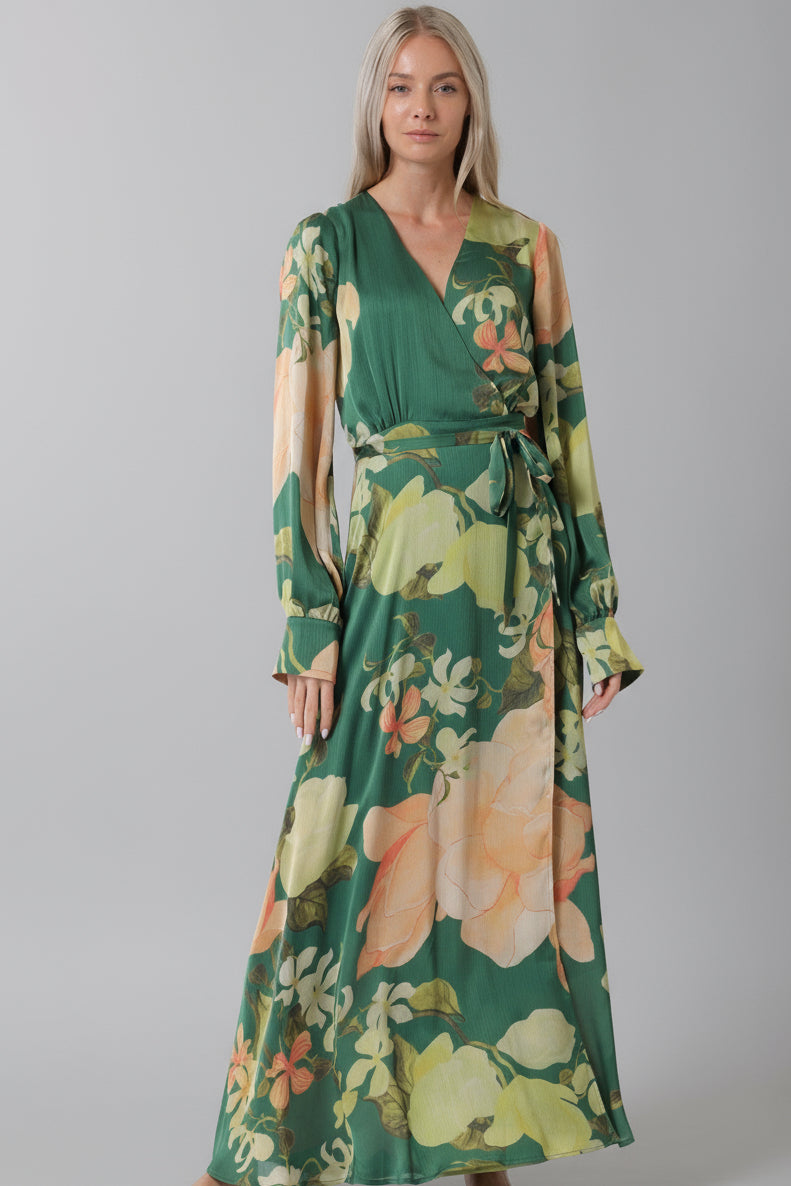 Floral Wrap Maxi Dress