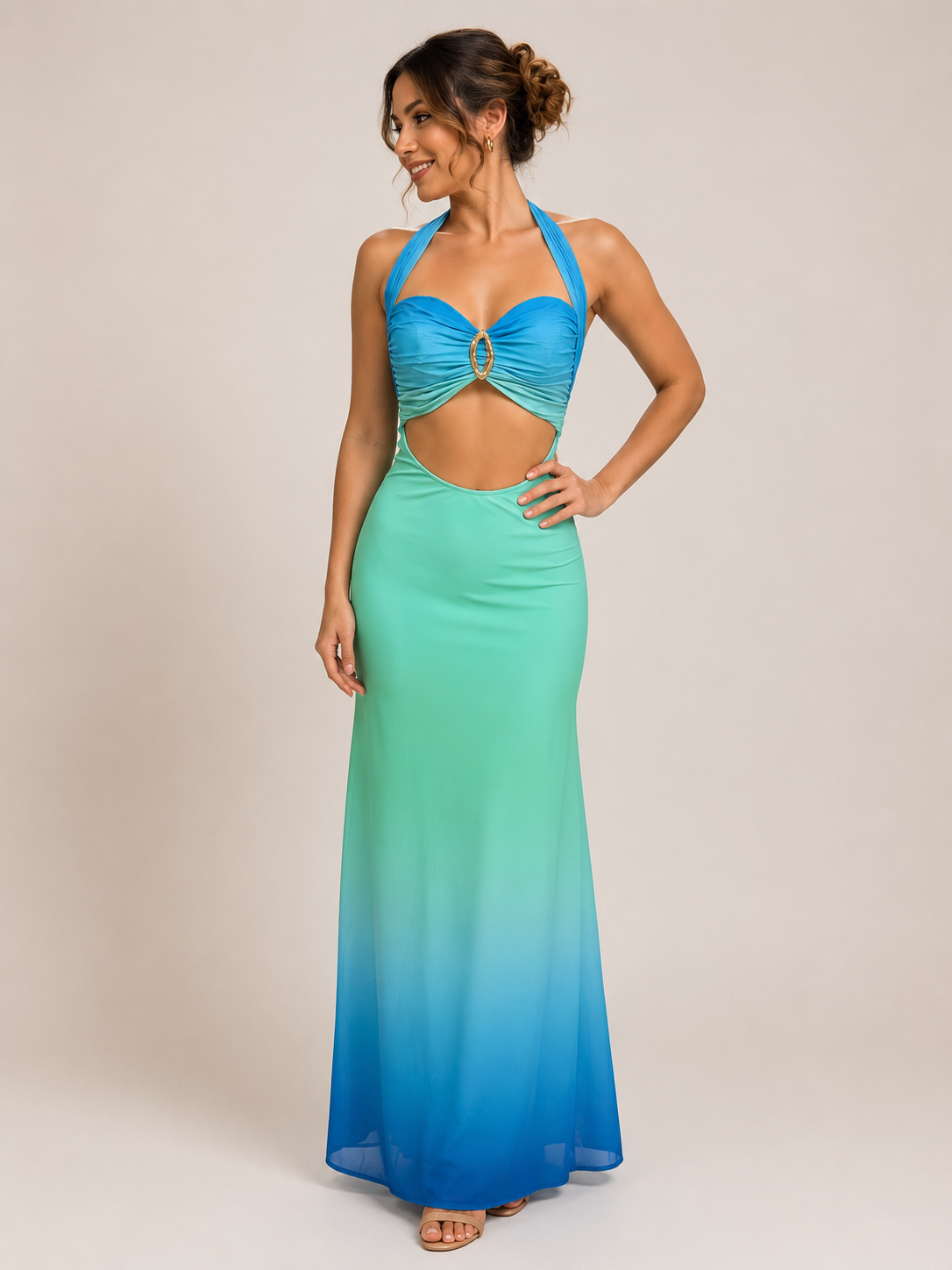 Ocean Breeze Ombre Gown