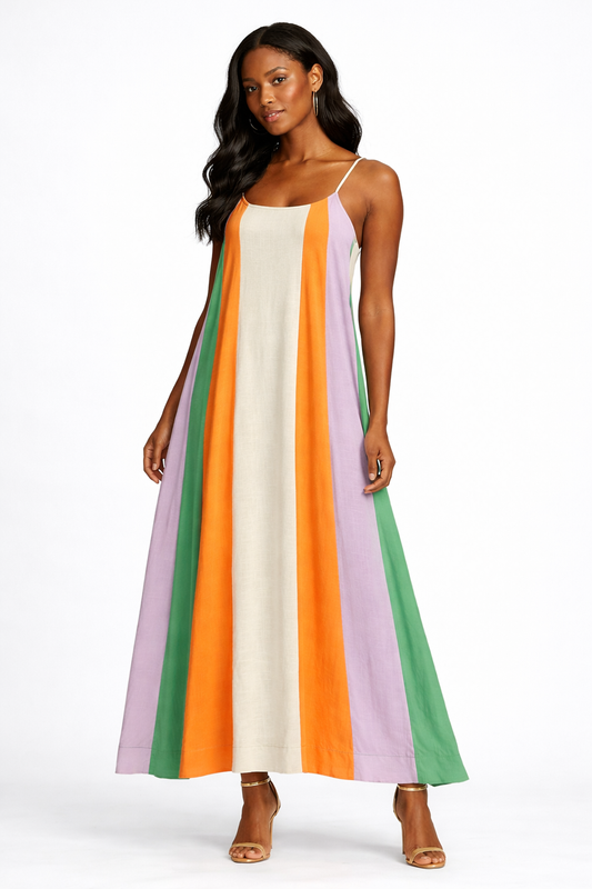 Island Breeze Colorblock Maxi Dress