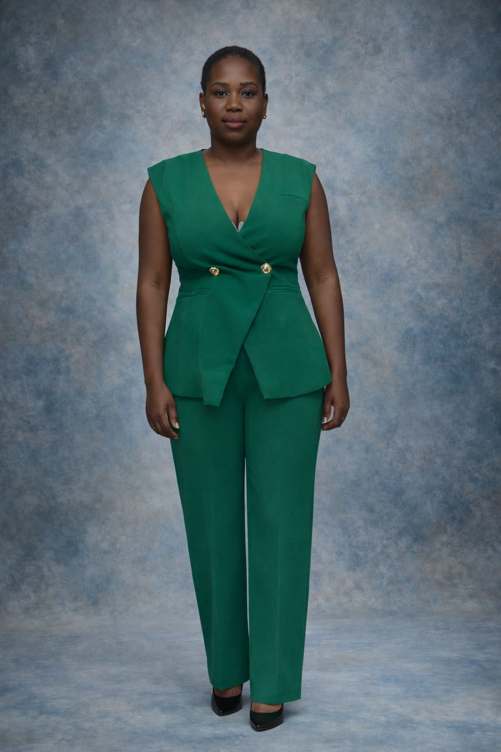 The Green Icon Wide Leg Suit
