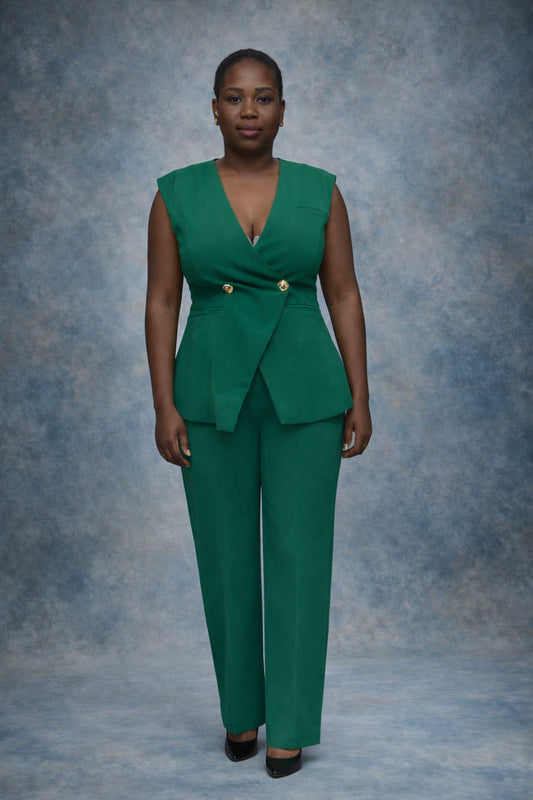 The Green Icon Wide Leg Suit