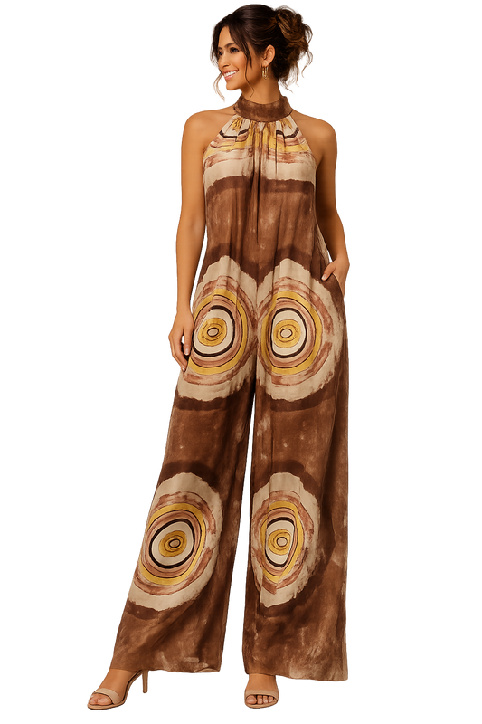 Desert Eclipse Halter Jumpsuit