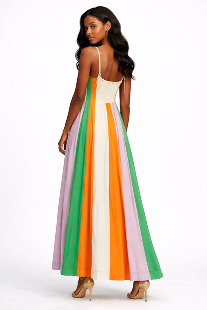 Island Breeze Colorblock Maxi Dress