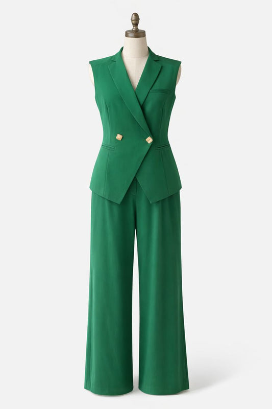 The Green Icon Wide Leg Suit