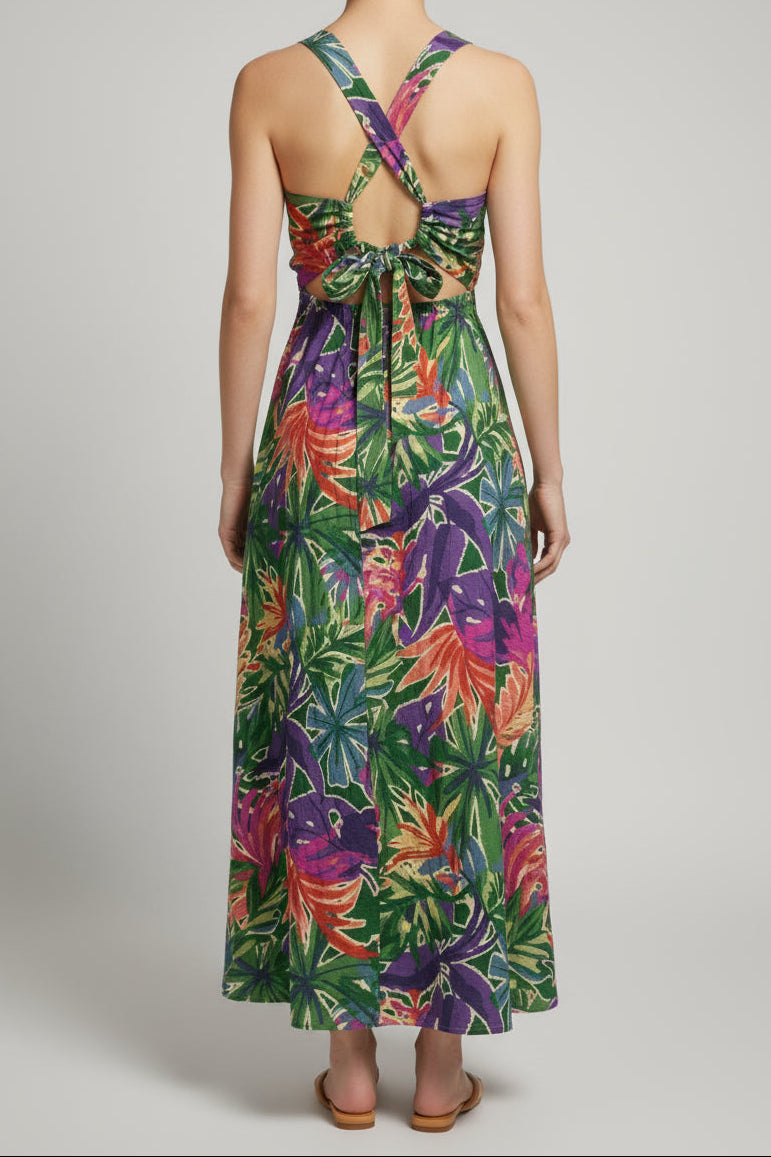 Tropical Floral Goddess Dress