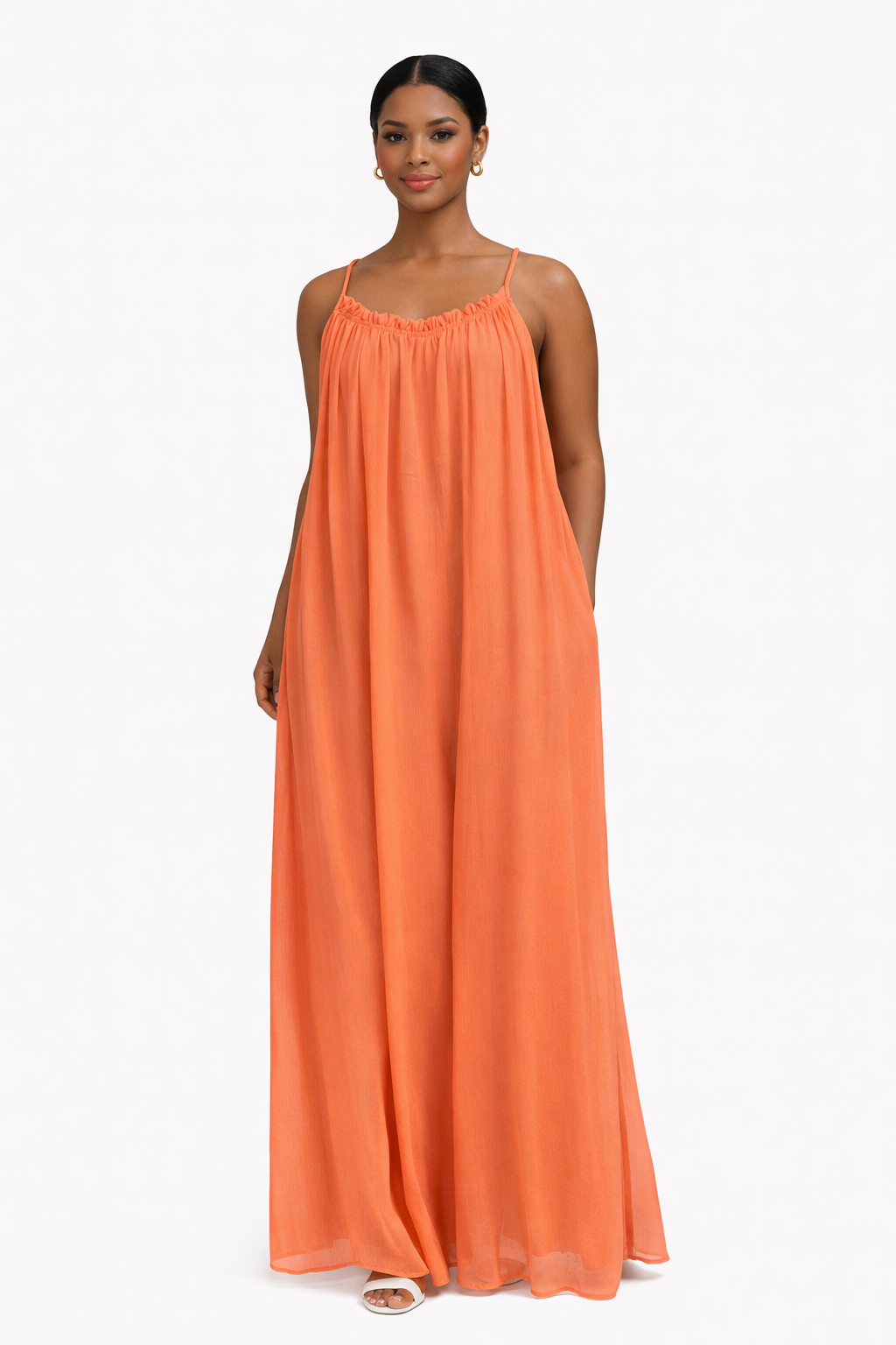 Flowy Coral-orange Jumper