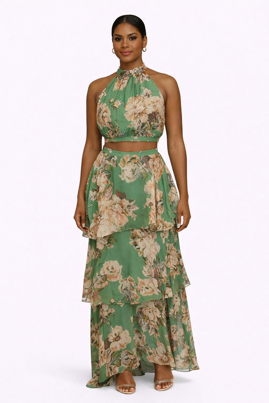 Emerald Bloom Two-Piece Set