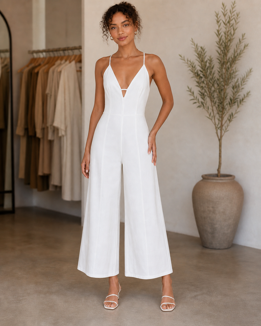 The Ivory Cross back Jumpsuit