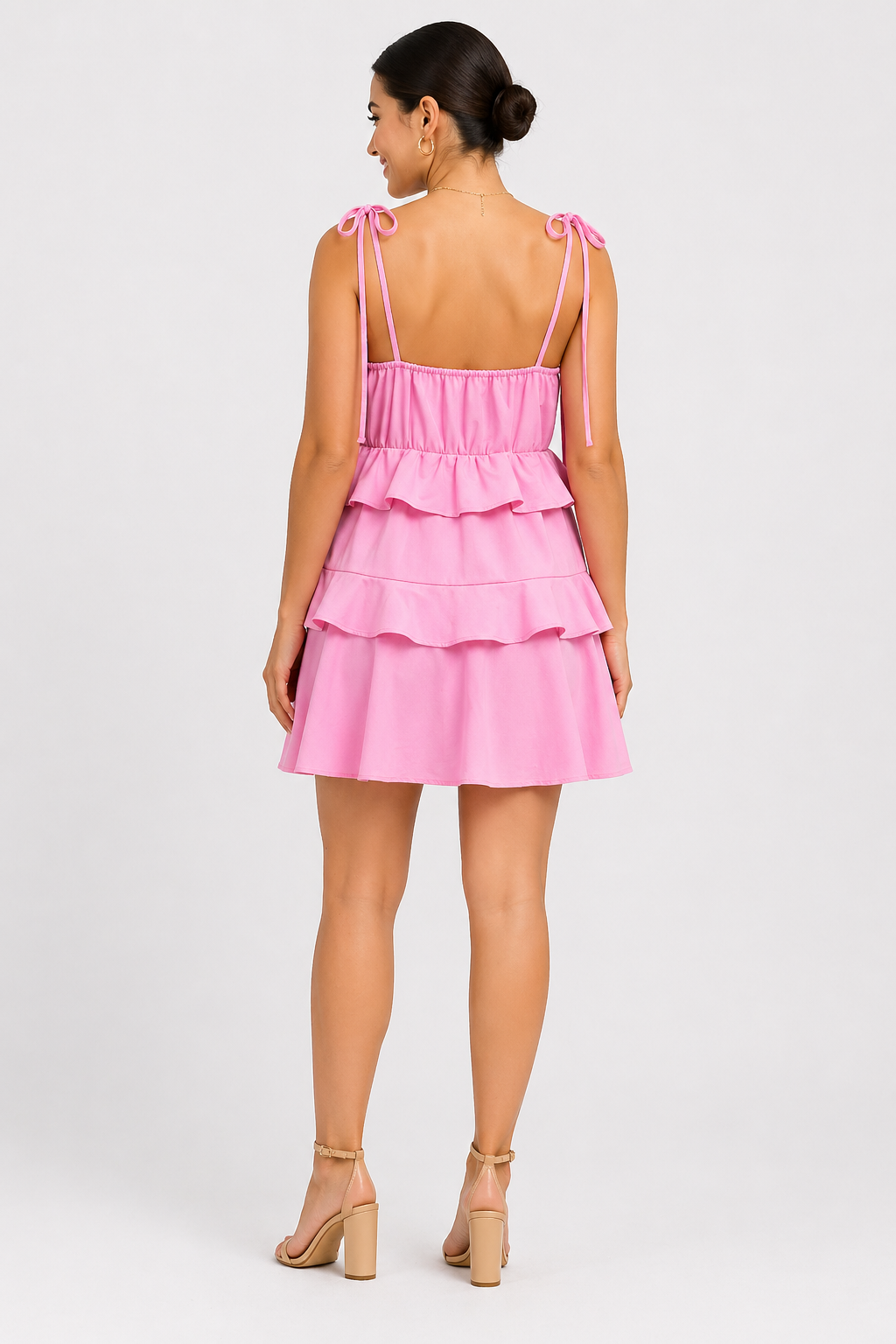 Blush Flirt Ruffle Mini Dress