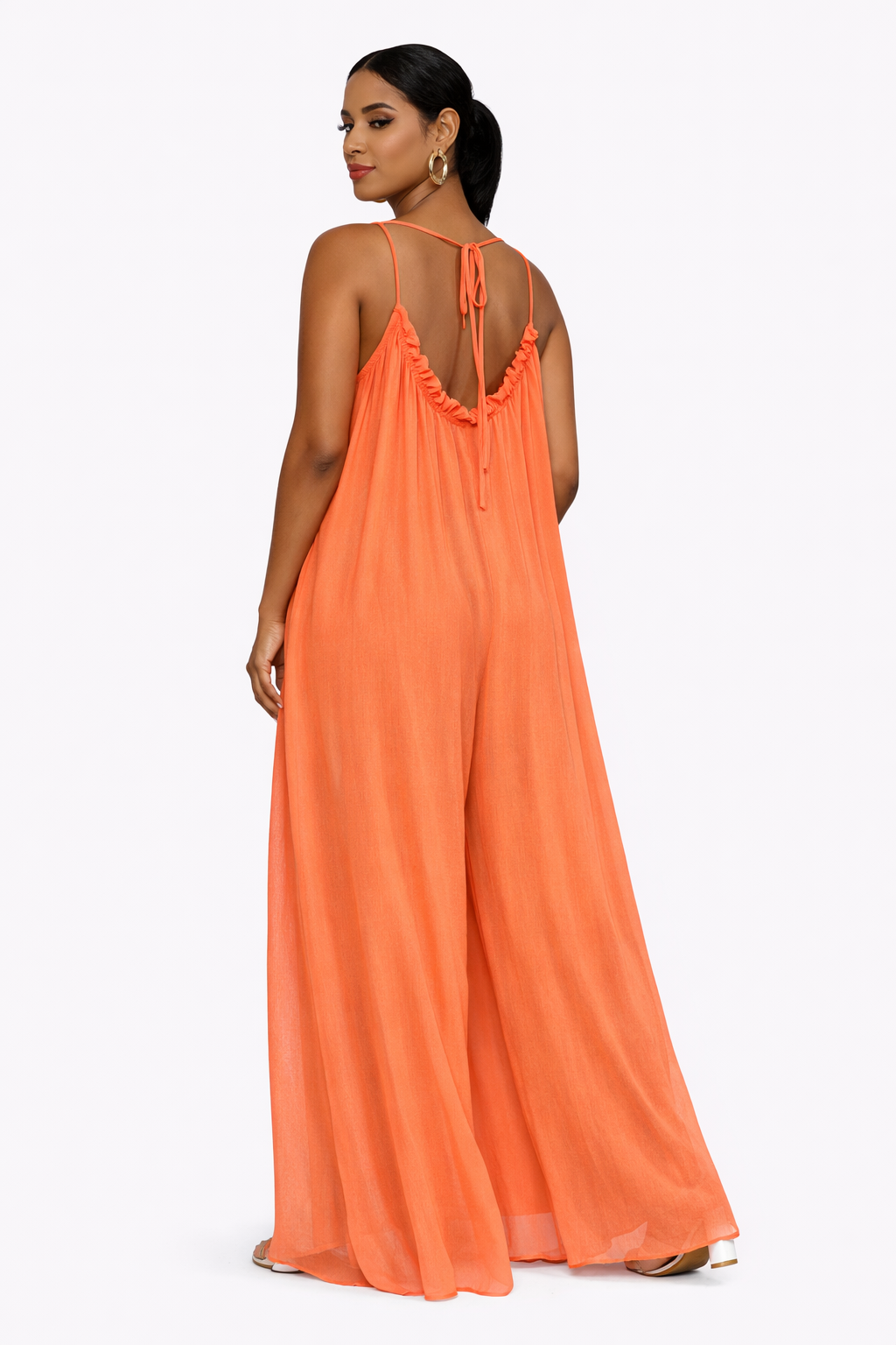 Flowy Coral-orange Jumper