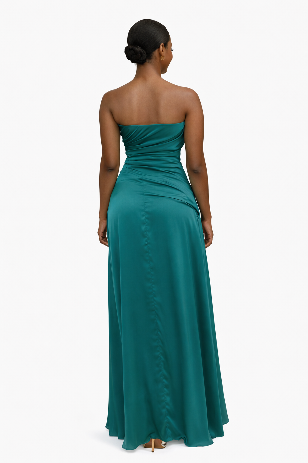 Strapless Teal Maxi Dress