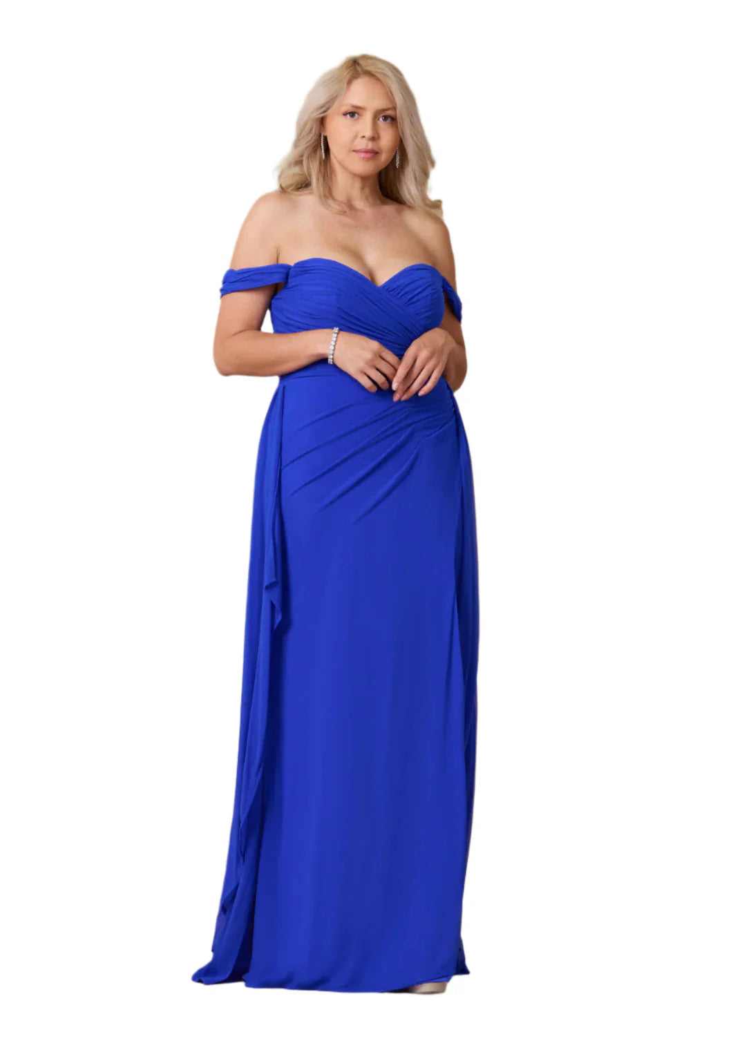 Off Shoulder Full-Length Formal Gown Evening Dress