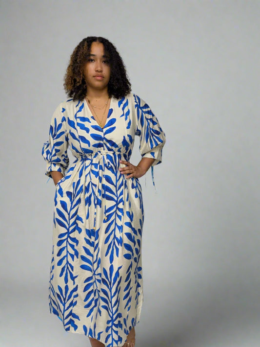 Blue Print Dress