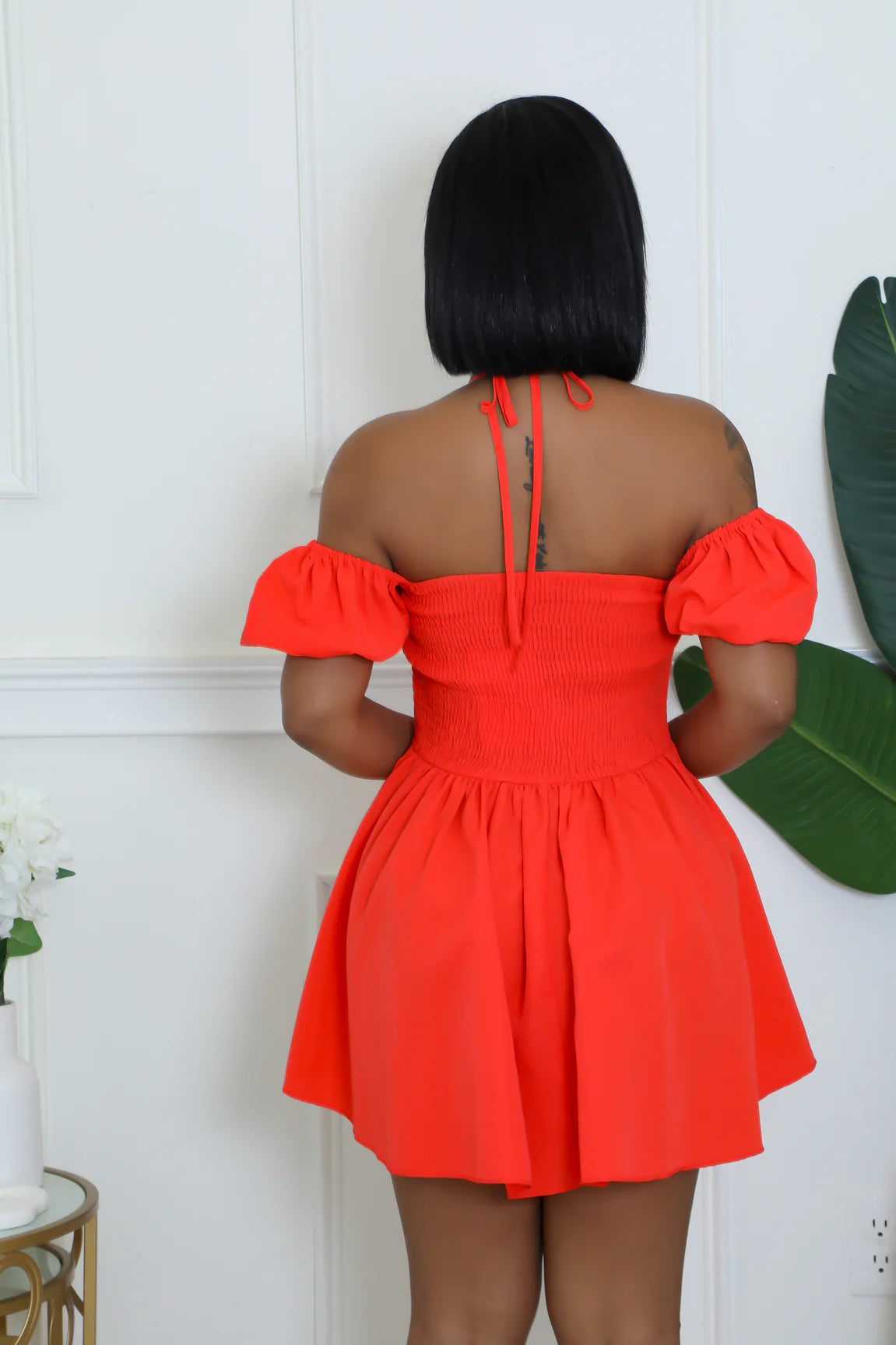 Off Shoulder Red Dress