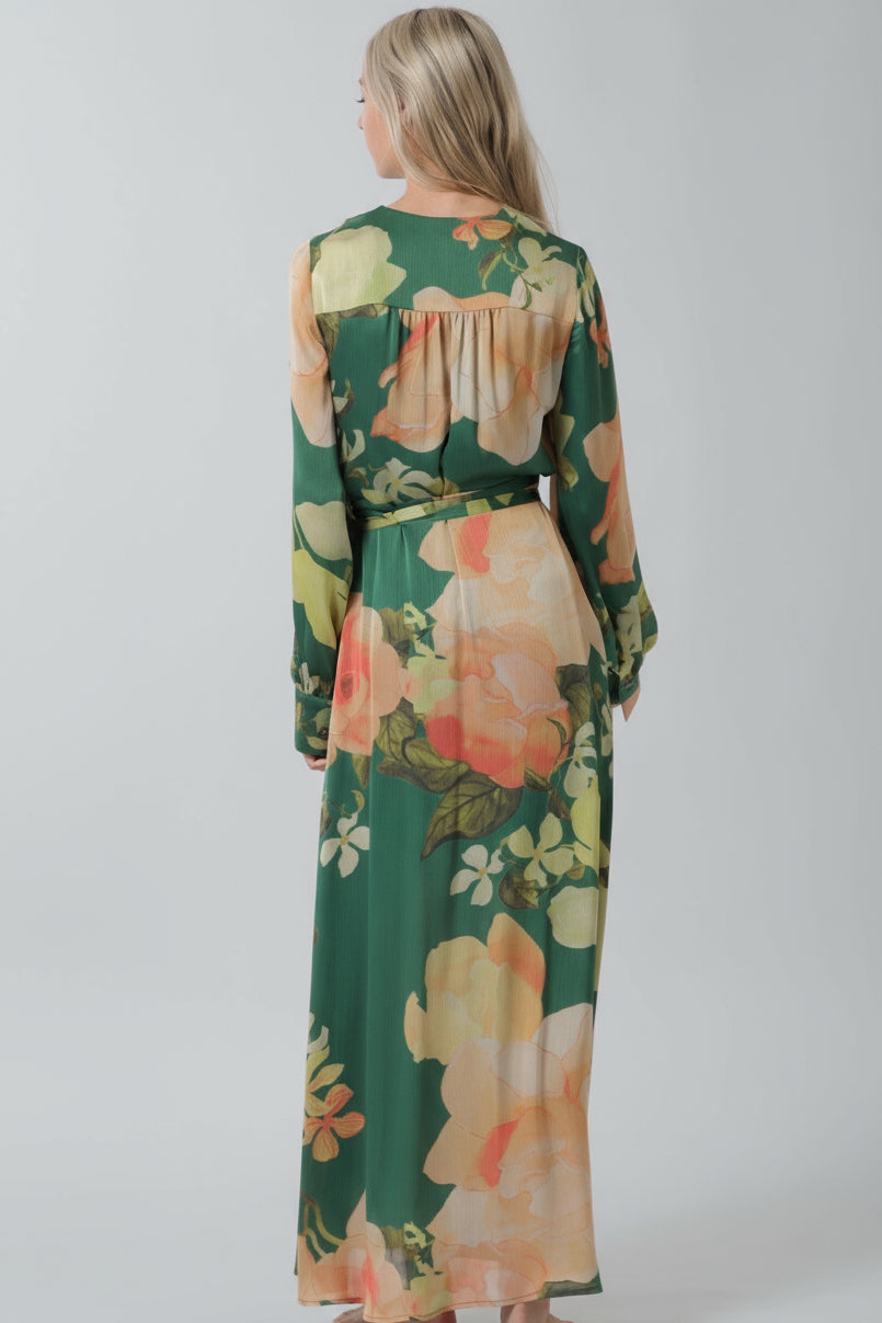 Floral Wrap Maxi Dress