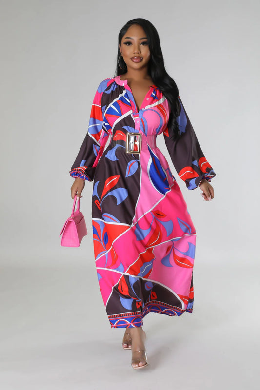 Loose Button-Down Dress