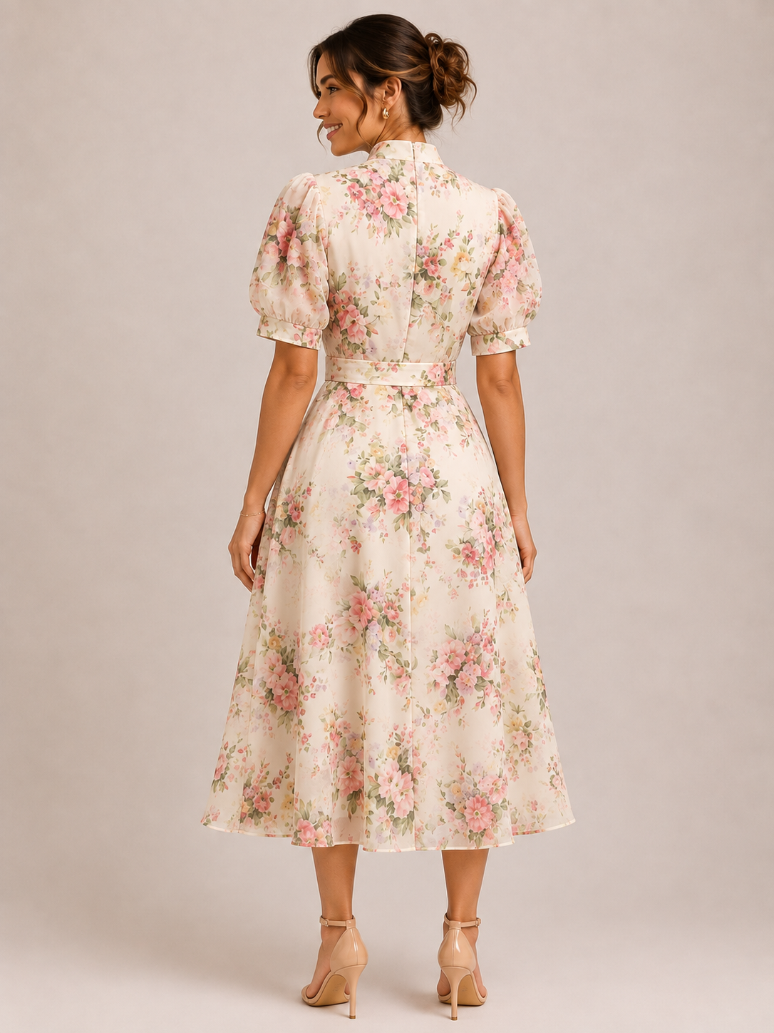Blushing Garden Midi Dress