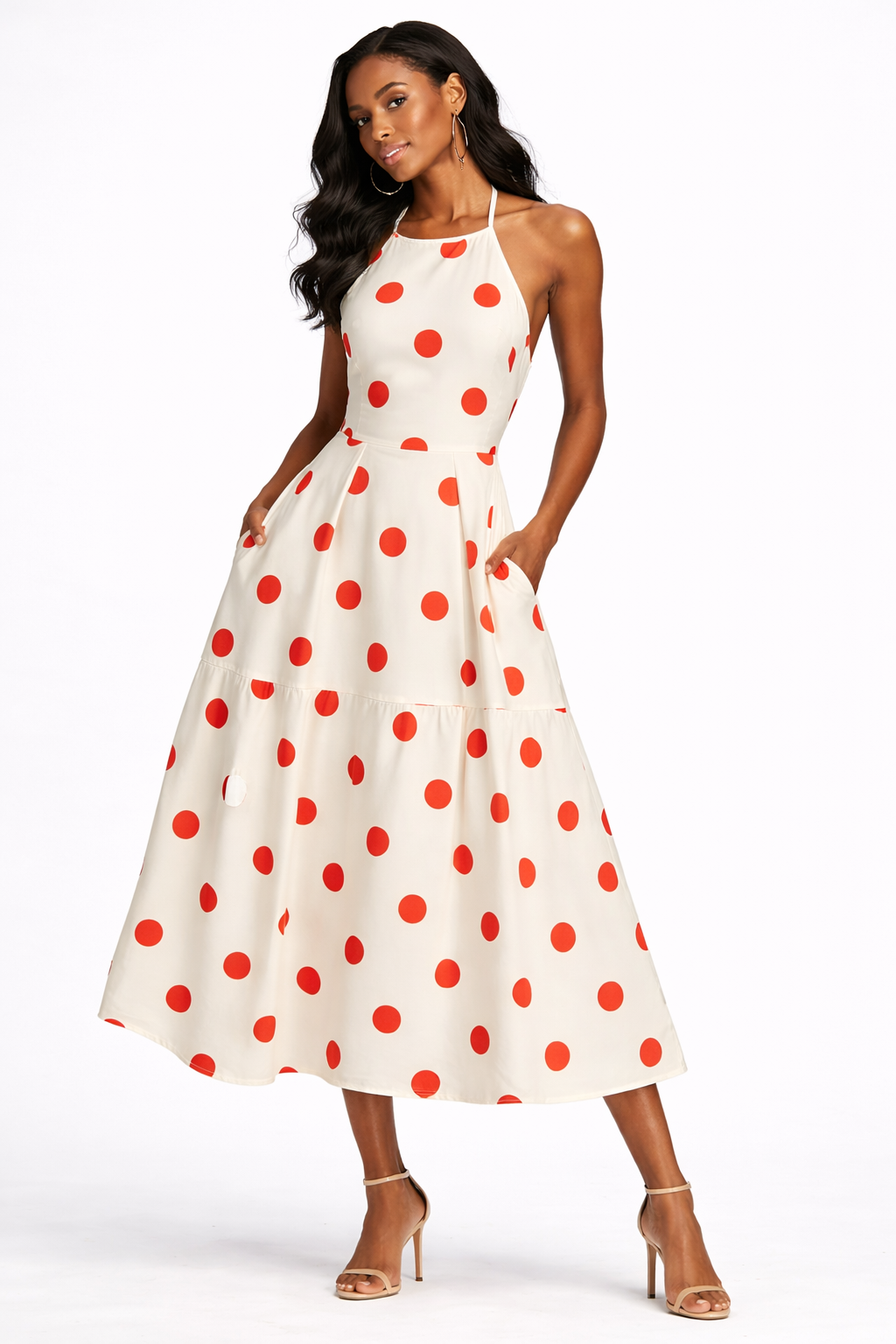 Scarlet Dot Halter Dress
